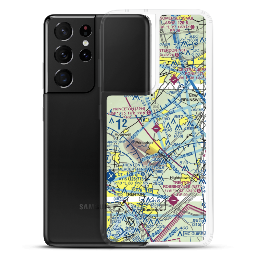 Princeton Airport (39N) VFR Sectional Samsung Case Samsung Galaxy S21 Ultra model shown