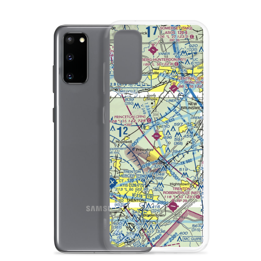 Princeton Airport (39N) VFR Sectional Samsung Case Samsung Galaxy S20 model shown