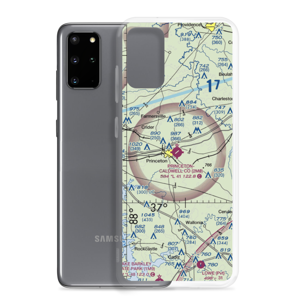 Princeton Caldwell County Airport (2M0) VFR Sectional Samsung Case Samsung Galaxy S20 Plus model shown