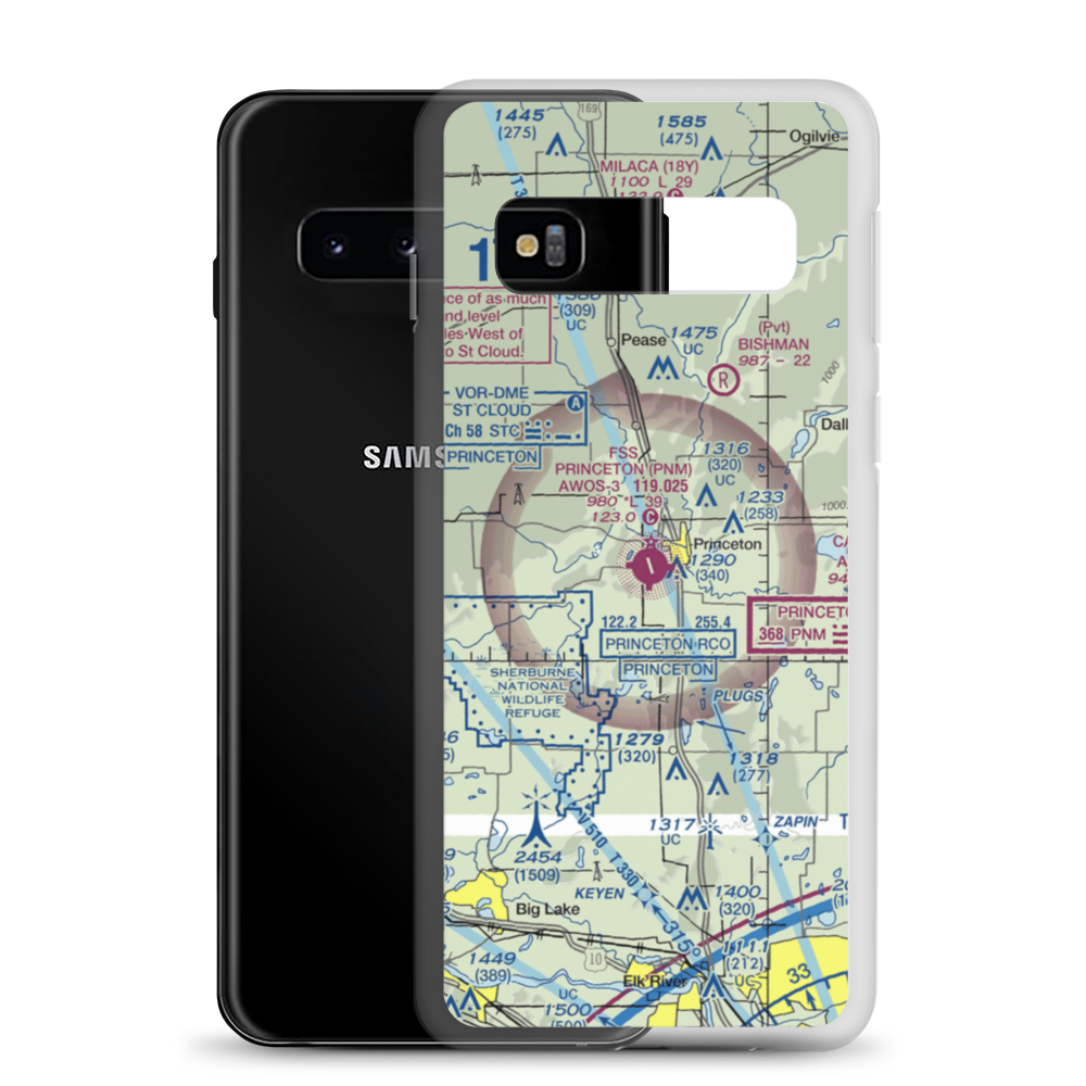 Princeton Municipal Airport (PNM) VFR Sectional Samsung Case Samsung Galaxy S10 model shown