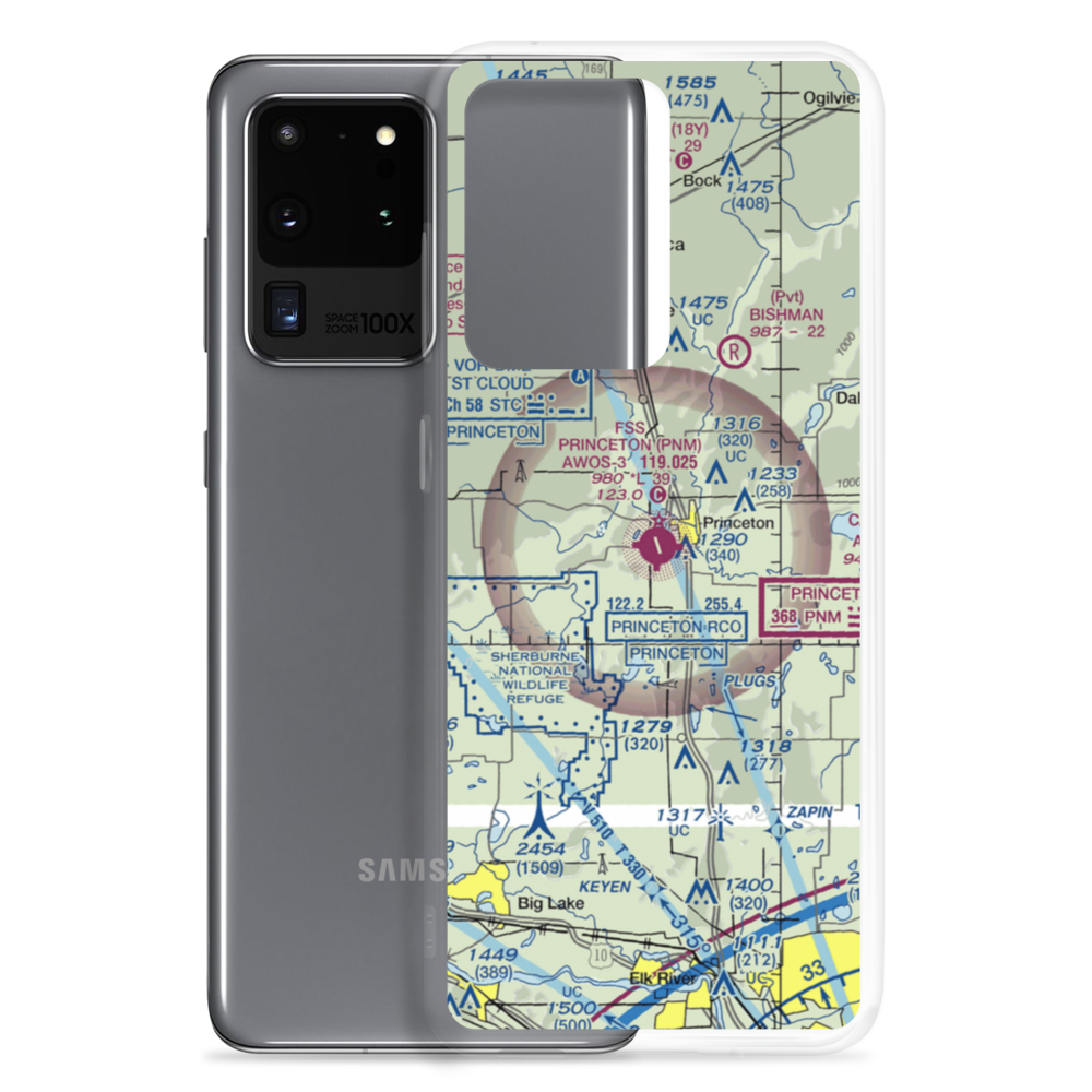 Princeton Municipal Airport (PNM) VFR Sectional Samsung Case Samsung Galaxy S20 Ultra model shown