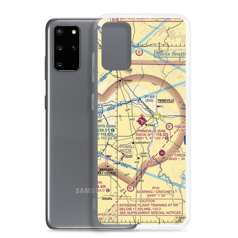 Prineville Airport (S39) VFR Sectional Samsung Case Samsung Galaxy S20 Plus model shown