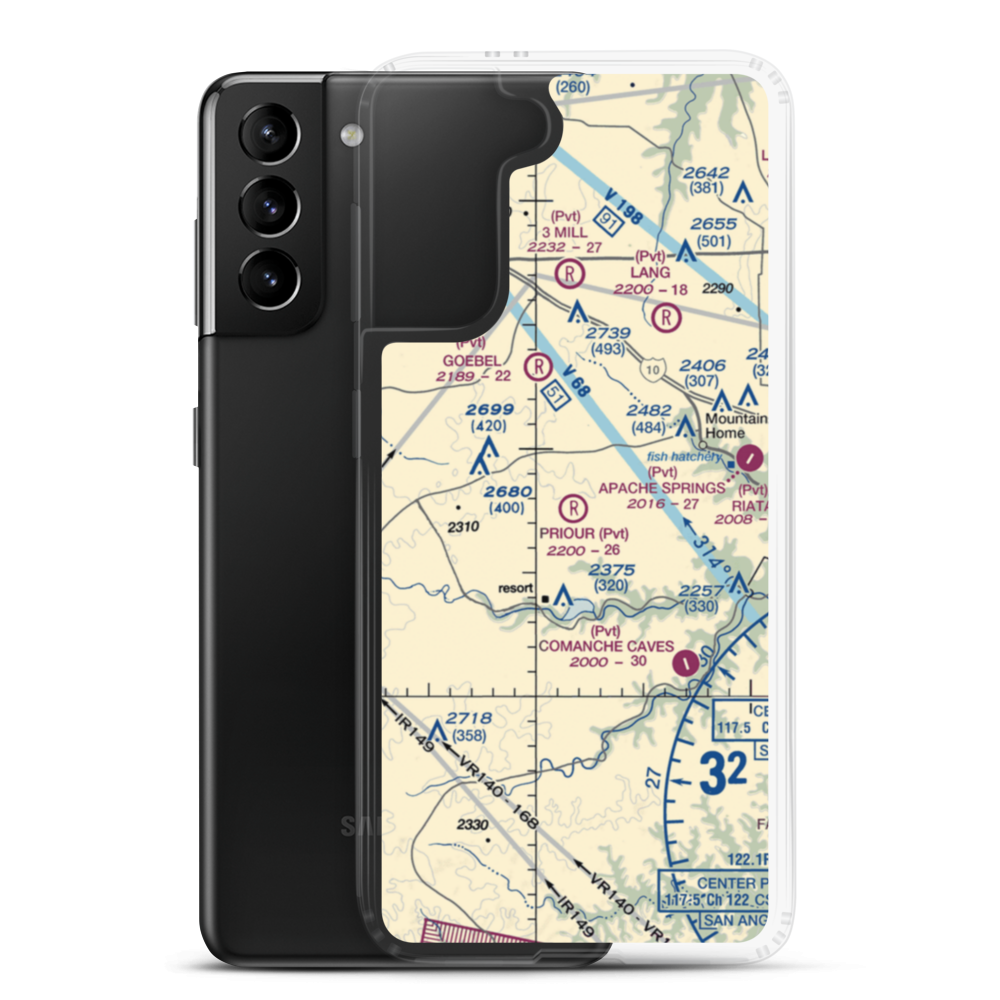 Priour Ranch Airport (XS23) VFR Sectional Samsung Case Samsung Galaxy S21 Plus model shown