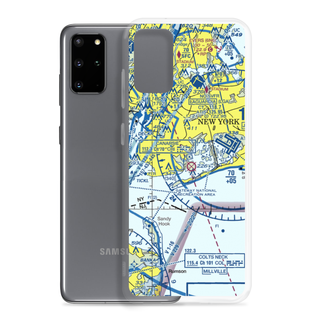 Private Sealanes-Jamaica Bay Seaplane Base (NK30) VFR Sectional Samsung Case Samsung Galaxy S20 Plus model shown