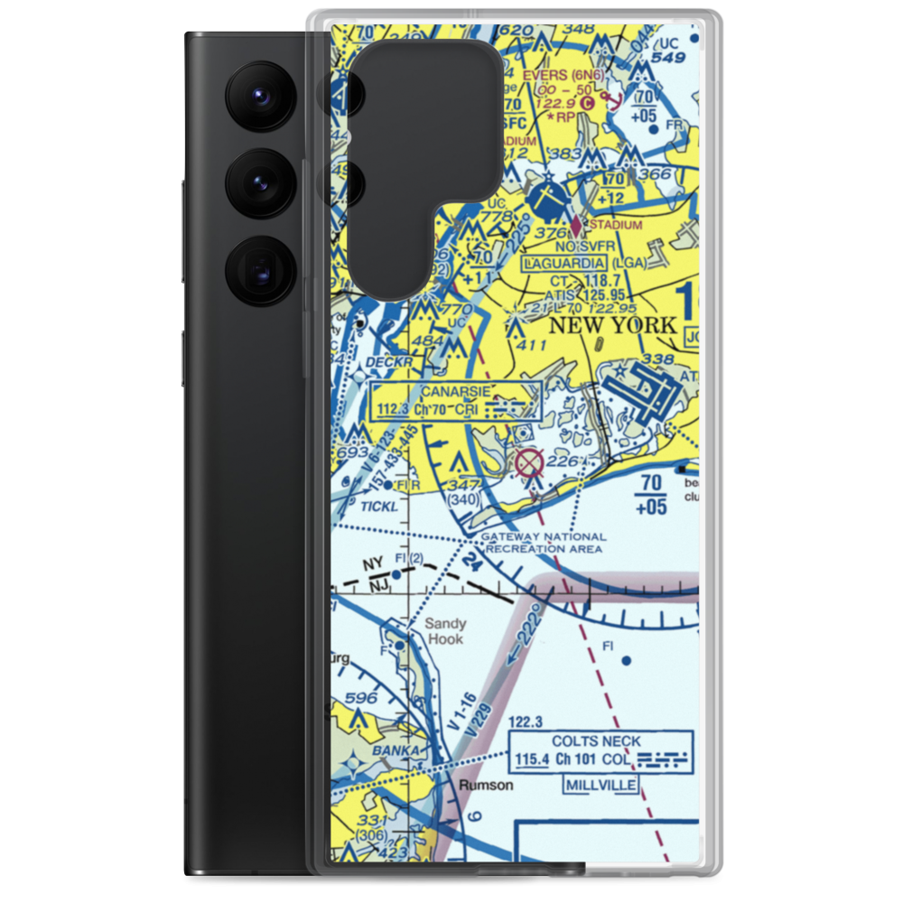 Private Sealanes-Jamaica Bay Seaplane Base (NK30) VFR Sectional Samsung Case Samsung Galaxy S22 Ultra model shown