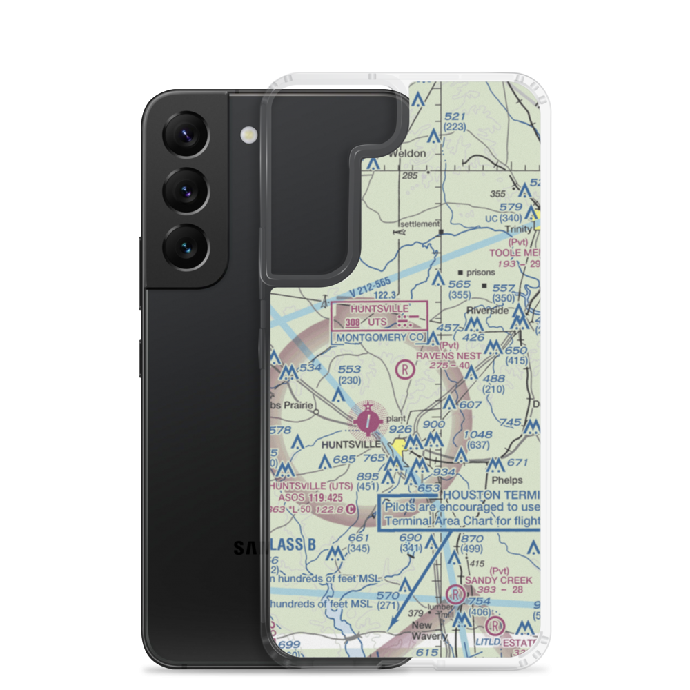 Private strip nr Huntsville (US-0285) VFR Sectional Samsung Case Samsung Galaxy S22 model shown