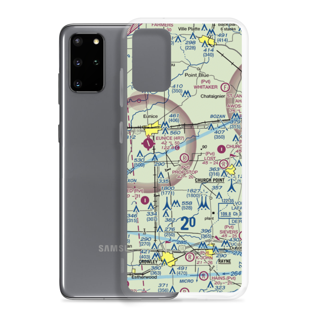 Prop Stop Airport (LA03) VFR Sectional Samsung Case Samsung Galaxy S20 Plus model shown