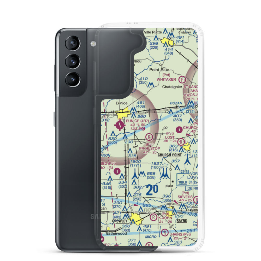 Prop Stop Airport (LA03) VFR Sectional Samsung Case Samsung Galaxy S21 model shown