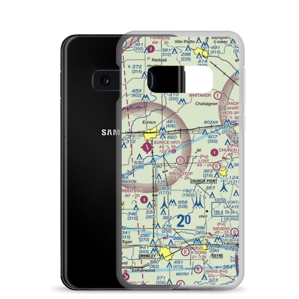 Prop Stop Airport (LA03) VFR Sectional Samsung Case Samsung Galaxy S10e model shown