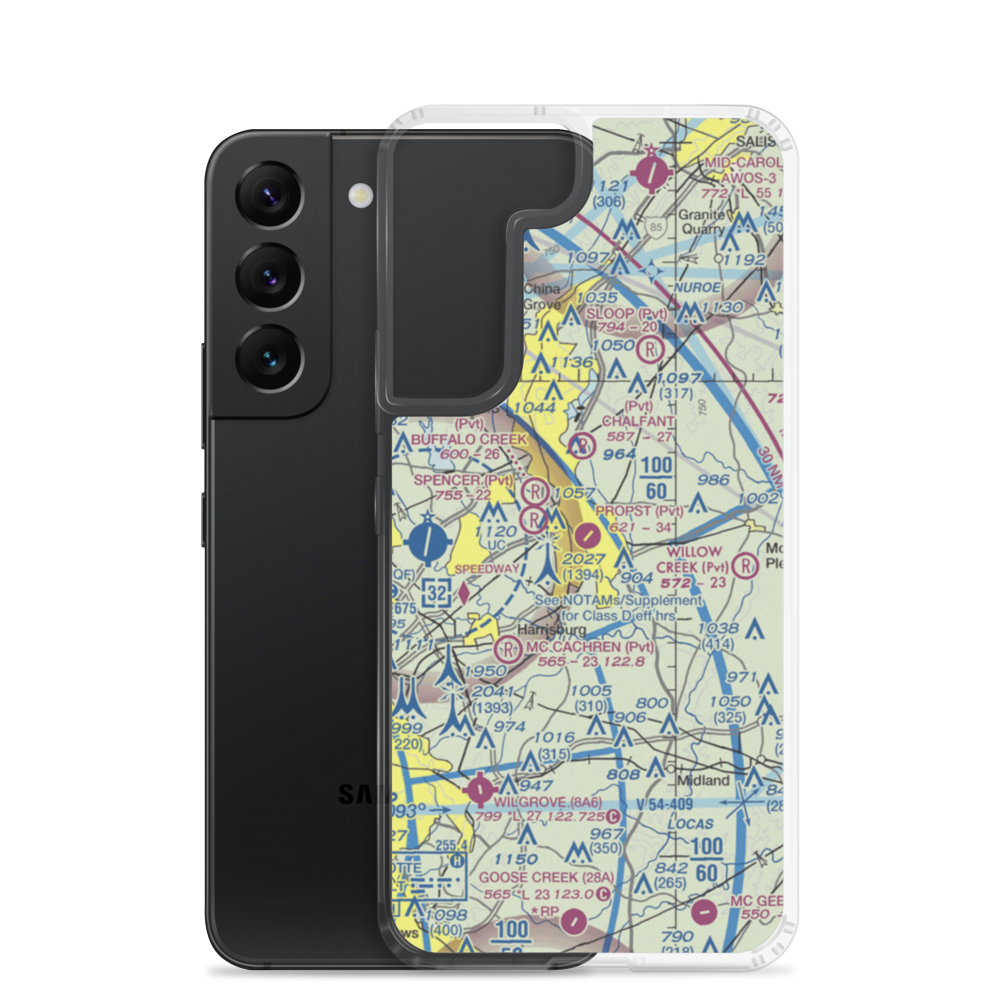 Propst Airport (NC19) VFR Sectional Samsung Case Samsung Galaxy S22 model shown