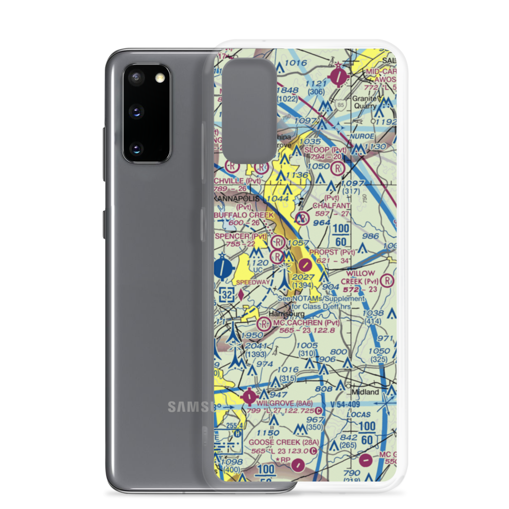 Propst Airport (NC19) VFR Sectional Samsung Case Samsung Galaxy S20 model shown