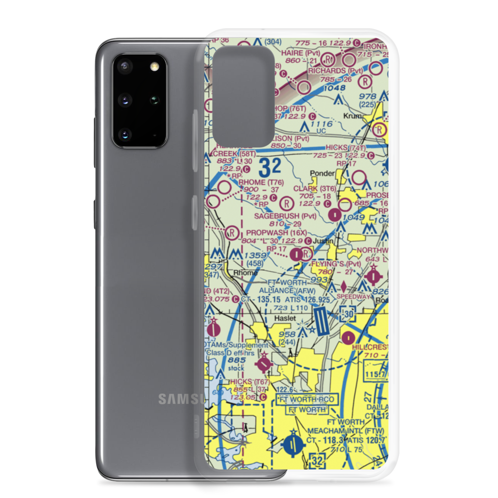 Propwash Airport (16X) VFR Sectional Samsung Case Samsung Galaxy S20 Plus model shown