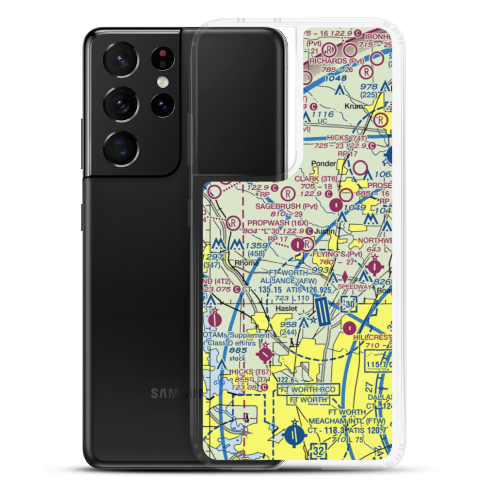 Propwash Airport (16X) VFR Sectional Samsung Case Samsung Galaxy S21 Ultra model shown
