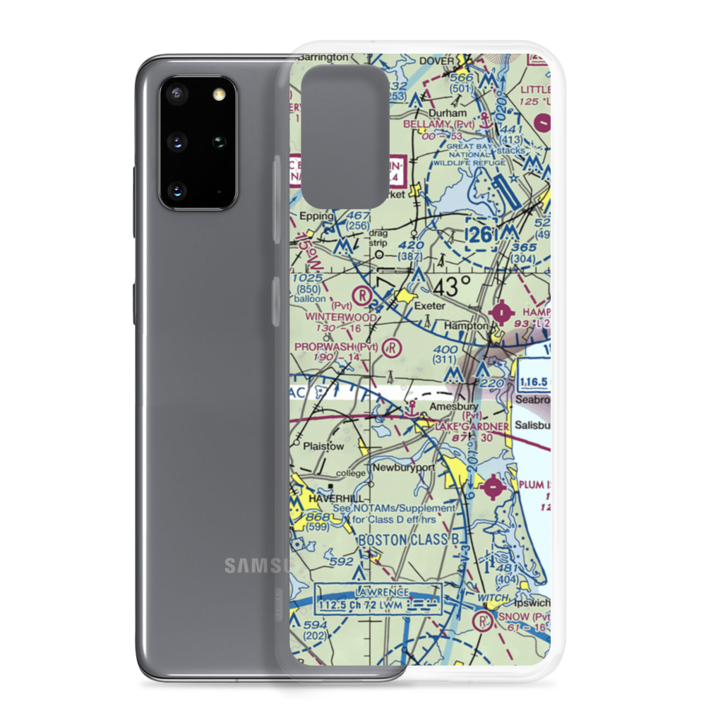 Propwash Airport (21NH) VFR Sectional Samsung Case Samsung Galaxy S20 Plus model shown