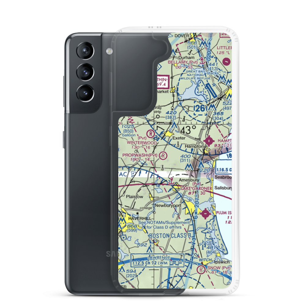 Propwash Airport (21NH) VFR Sectional Samsung Case Samsung Galaxy S21 model shown