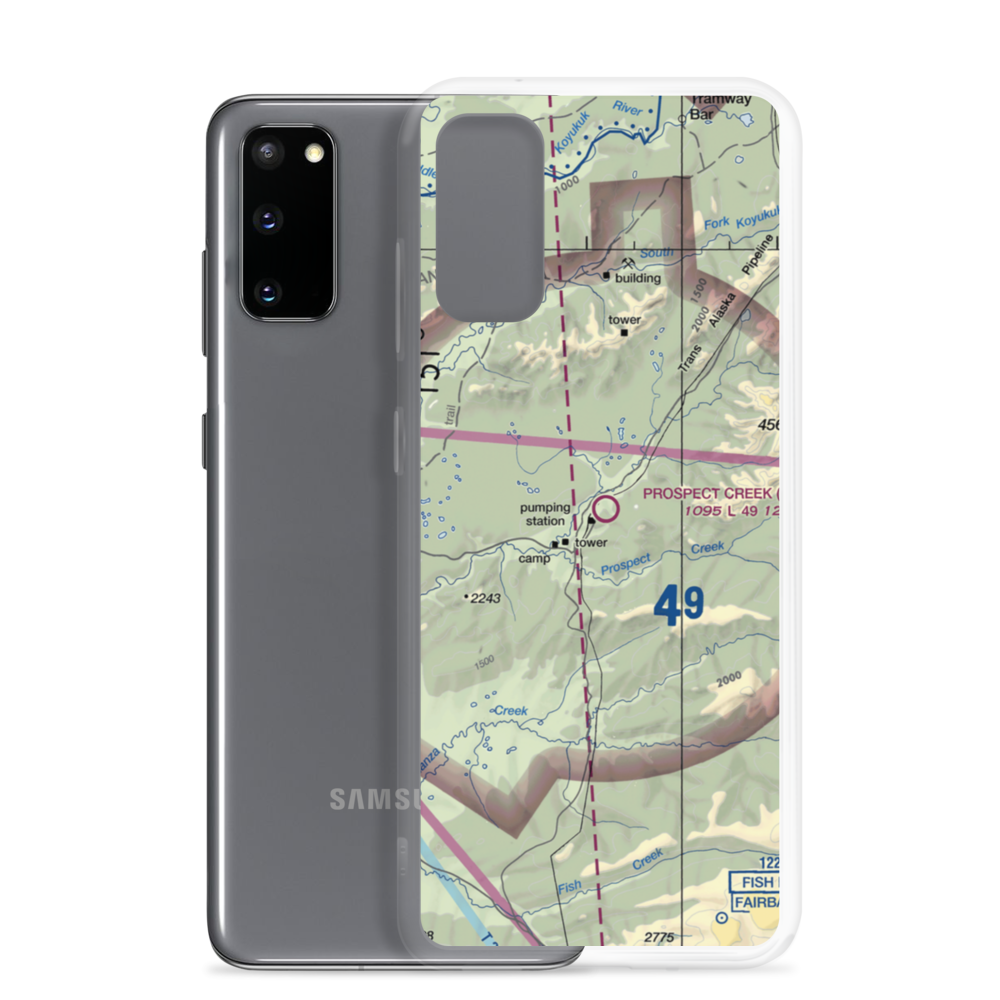 Prospect Creek Airport (PPC) VFR Sectional Samsung Case Samsung Galaxy S20 model shown