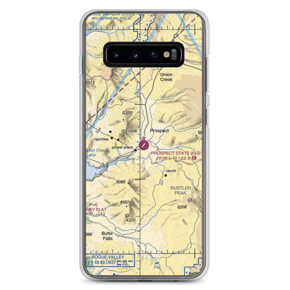 Prospect State Airport (64S) VFR Sectional Samsung Case Samsung Galaxy S10+ model shown