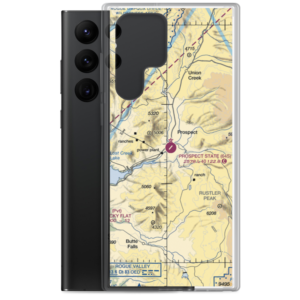 Prospect State Airport (64S) VFR Sectional Samsung Case Samsung Galaxy S22 Ultra model shown