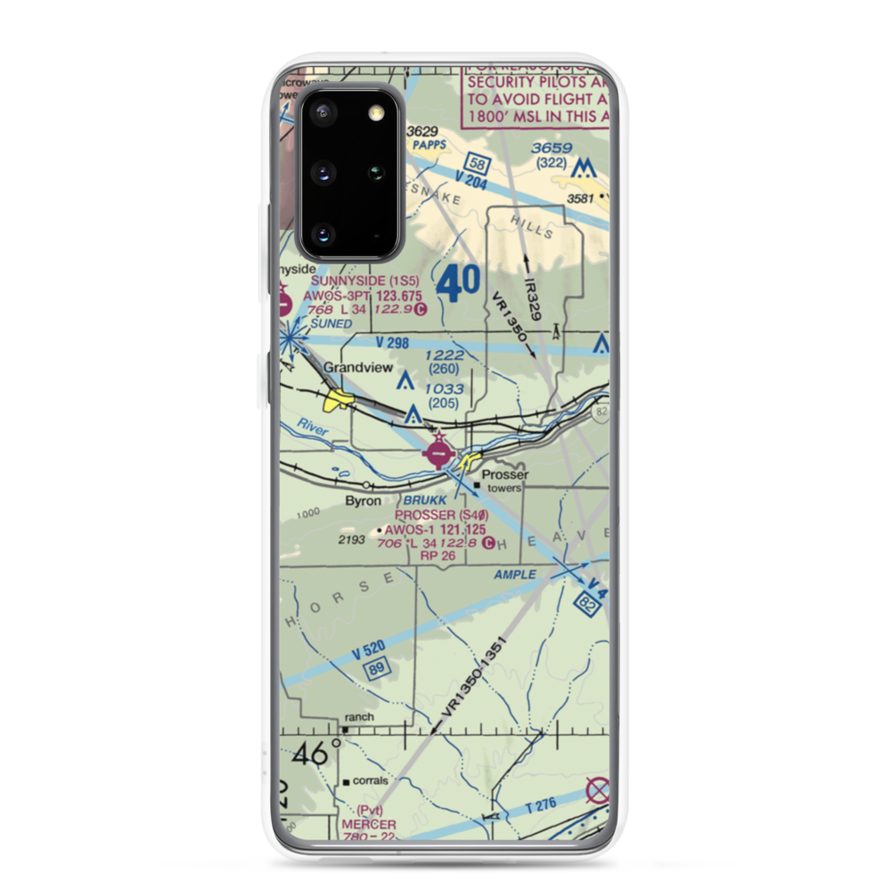 Prosser Airport (S40) VFR Sectional Samsung Case Samsung Galaxy S20 Plus model shown