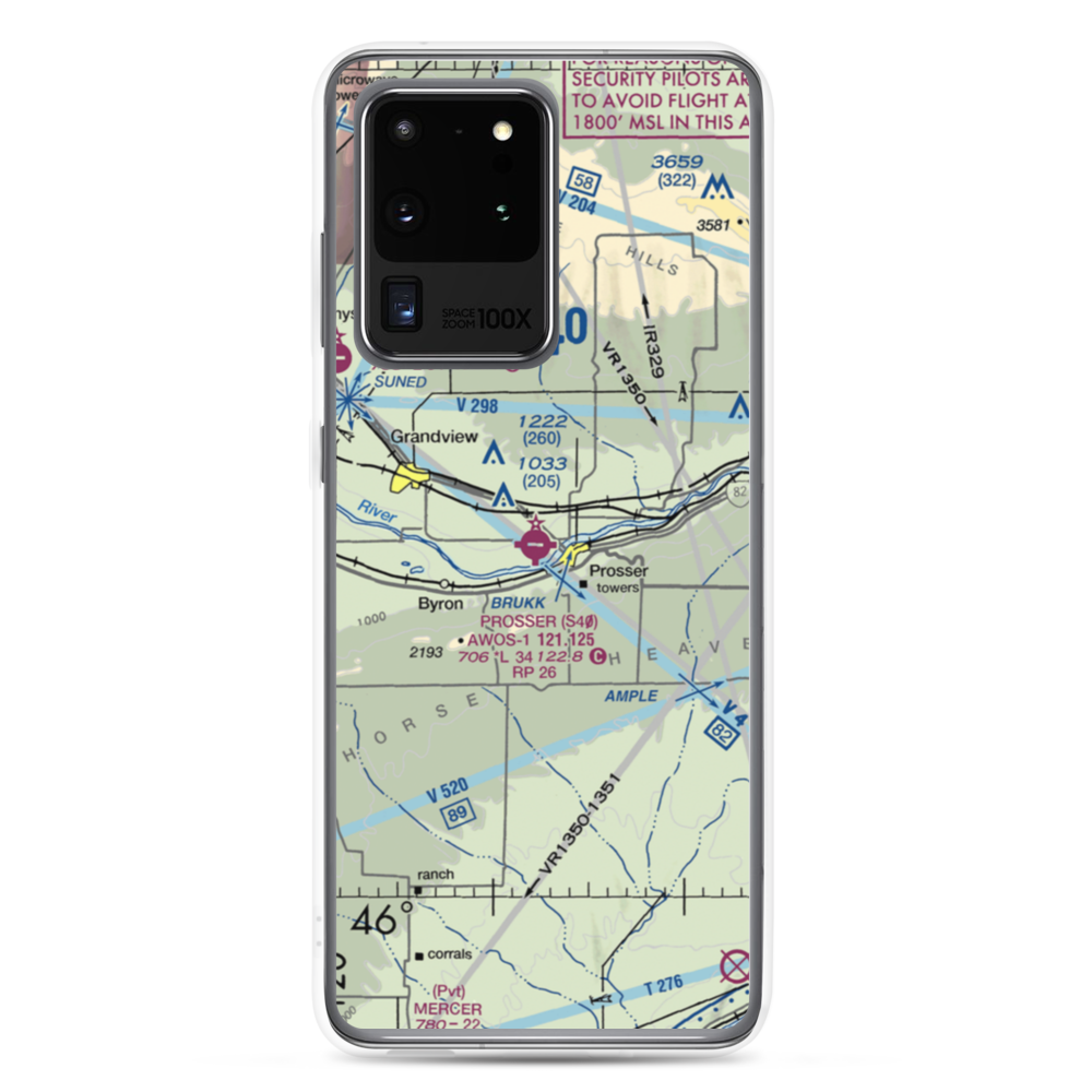 Prosser Airport (S40) VFR Sectional Samsung Case Samsung Galaxy S20 Ultra model shown