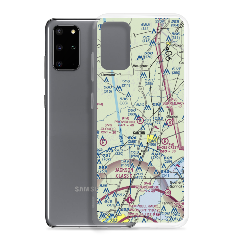 Providence Airpark (4MS9) VFR Sectional Samsung Case Samsung Galaxy S20 Plus model shown
