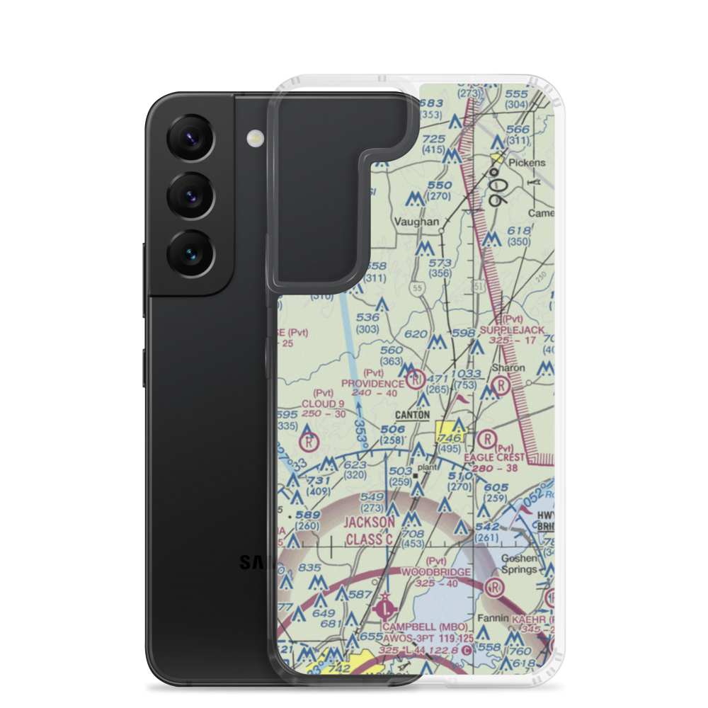 Providence Airpark (4MS9) VFR Sectional Samsung Case Samsung Galaxy S22 model shown