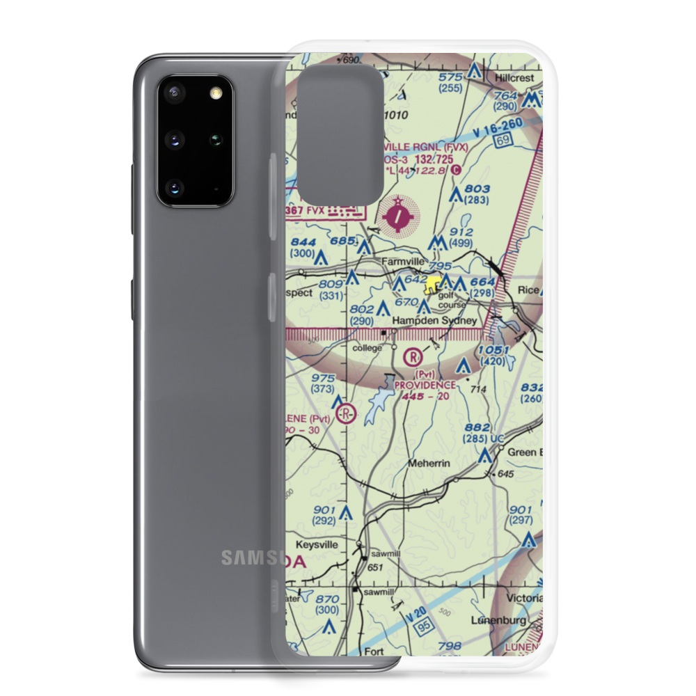 Providence Airport (05VA) VFR Sectional Samsung Case Samsung Galaxy S20 Plus model shown