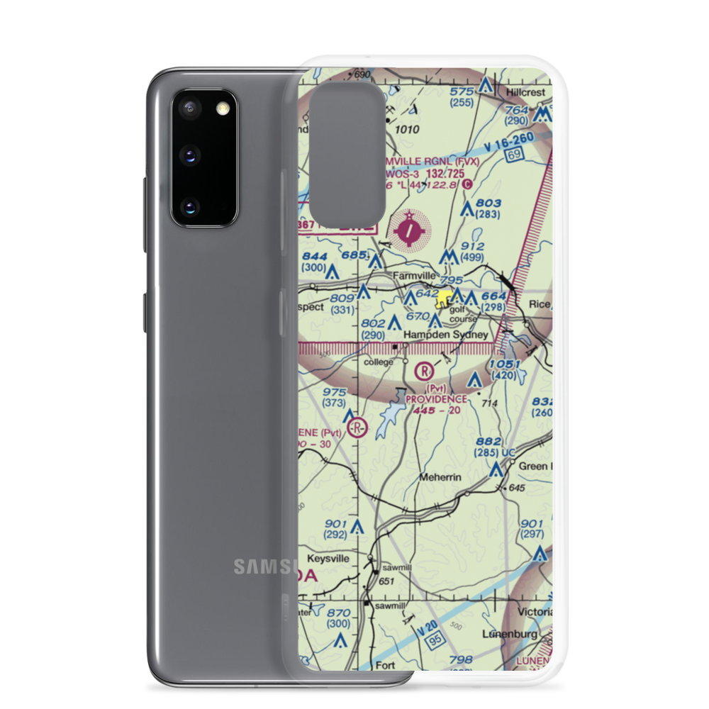 Providence Airport (05VA) VFR Sectional Samsung Case Samsung Galaxy S20 model shown