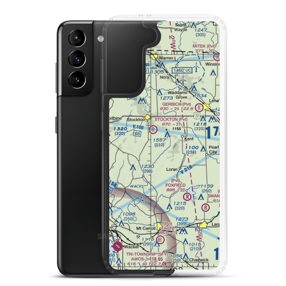 Providence Place Field (99IL) VFR Sectional Samsung Case Samsung Galaxy S21 Plus model shown