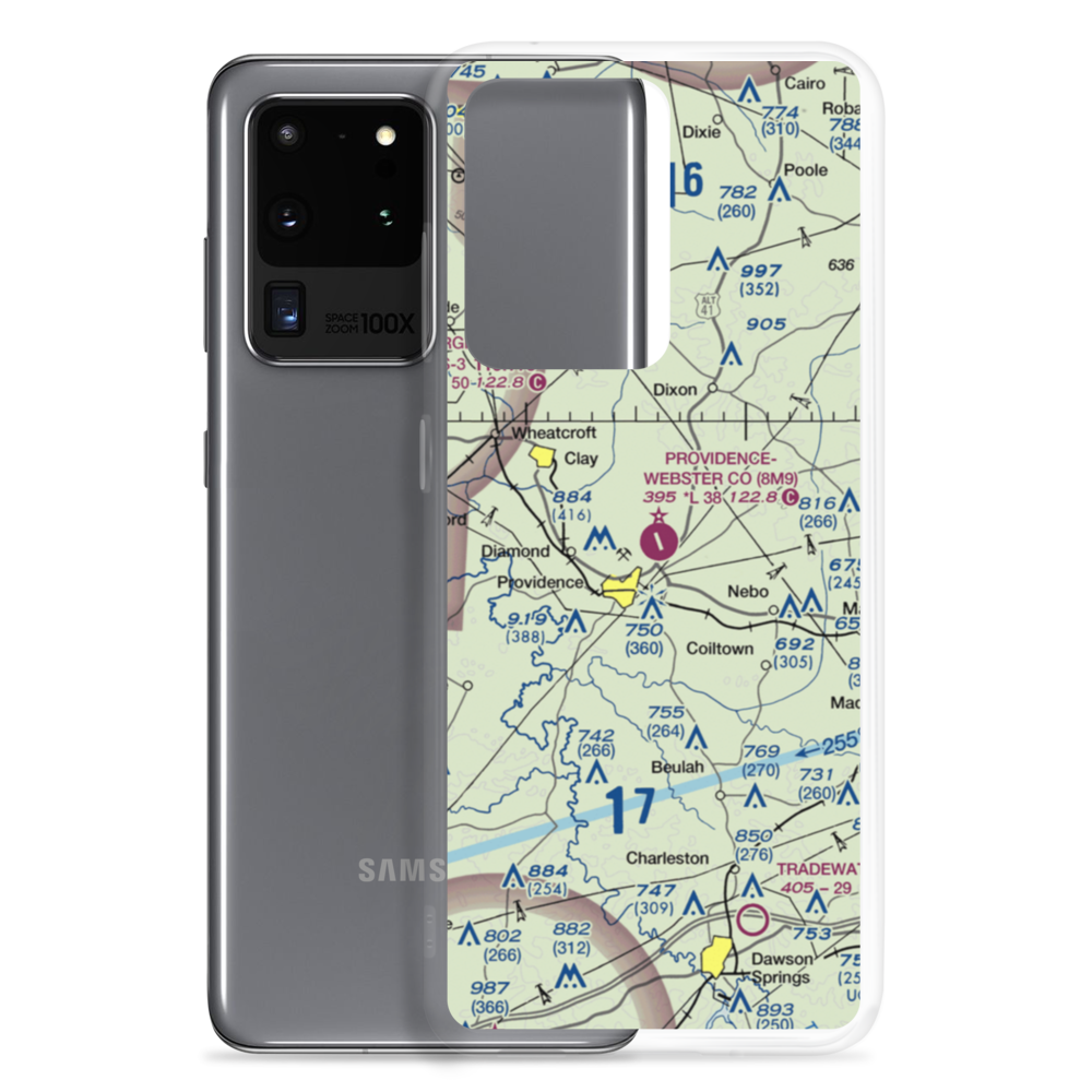 Providence Webster County Airport (8M9) VFR Sectional Samsung Case Samsung Galaxy S20 Ultra model shown