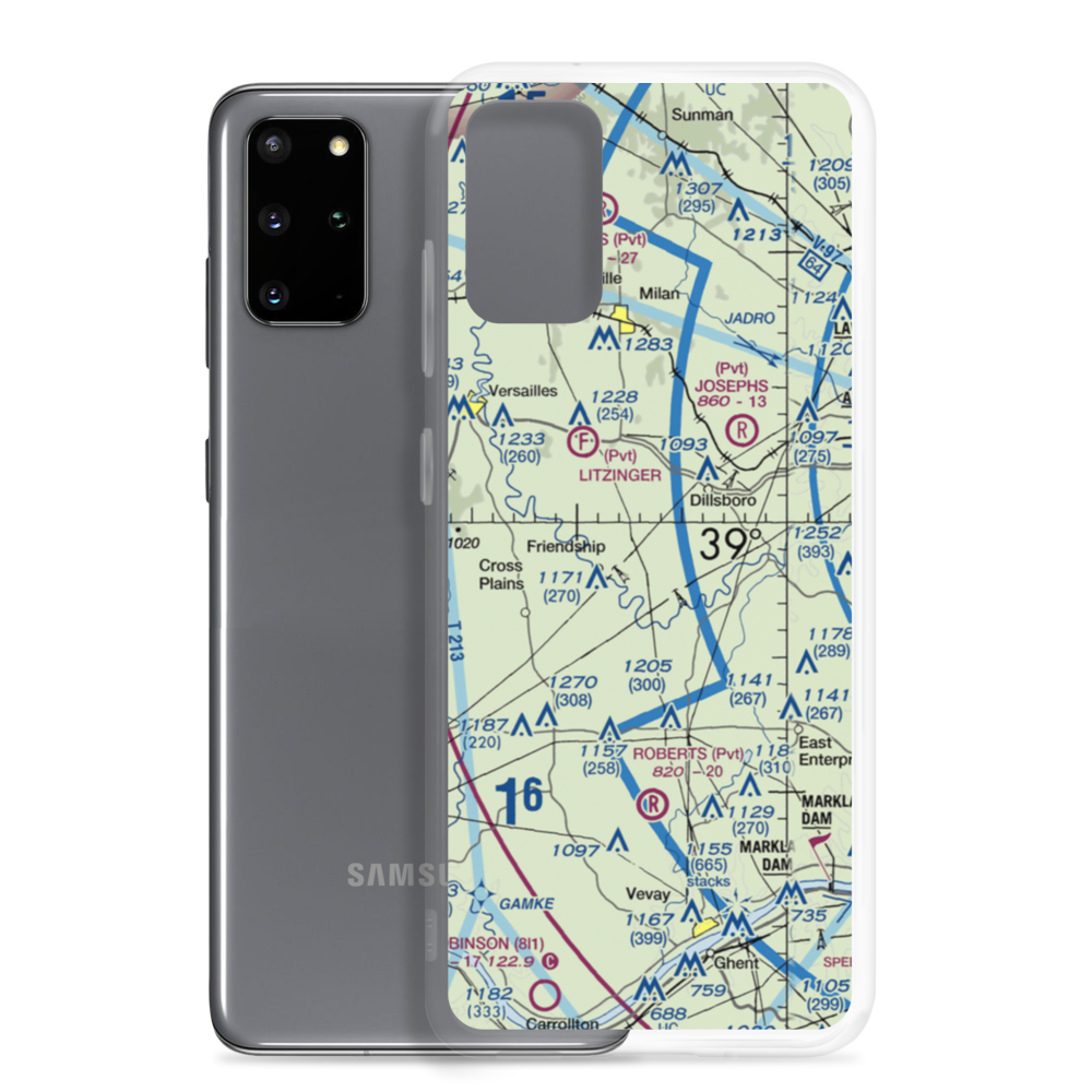 Pruss Airport (17IN) VFR Sectional Samsung Case Samsung Galaxy S20 Plus model shown