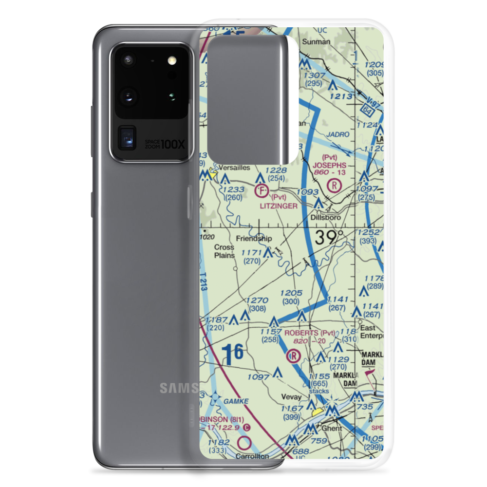 Pruss Airport (17IN) VFR Sectional Samsung Case Samsung Galaxy S20 Ultra model shown