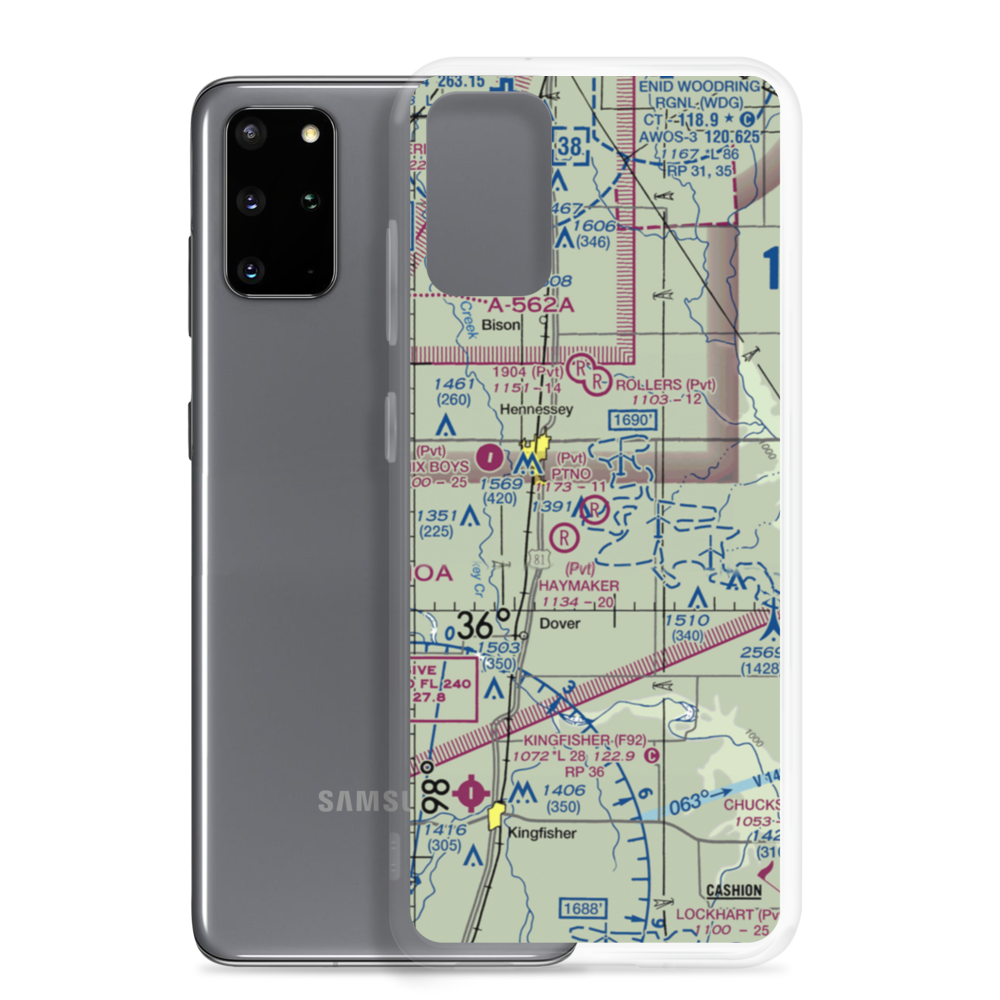 PTNO Airport (OK56) VFR Sectional Samsung Case Samsung Galaxy S20 Plus model shown