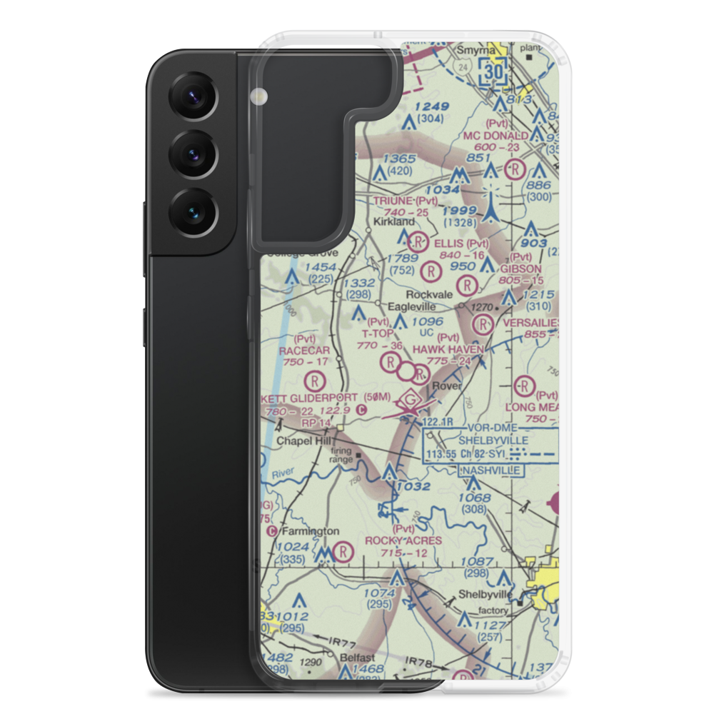 Puckett Gliderport (50M) VFR Sectional Samsung Case Samsung Galaxy S22 Plus model shown