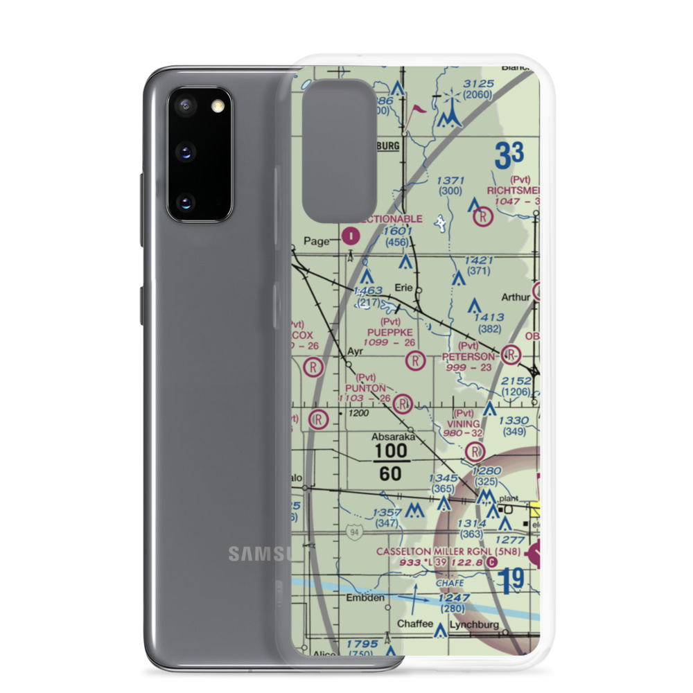 Pueppke Airport (ND53) VFR Sectional Samsung Case Samsung Galaxy S20 model shown