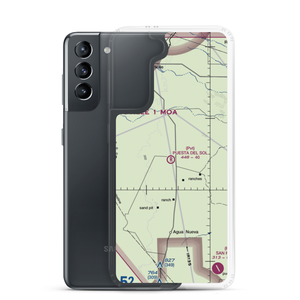 Puesta del Sol Airport (TA44) VFR Sectional Samsung Case Samsung Galaxy S21 model shown