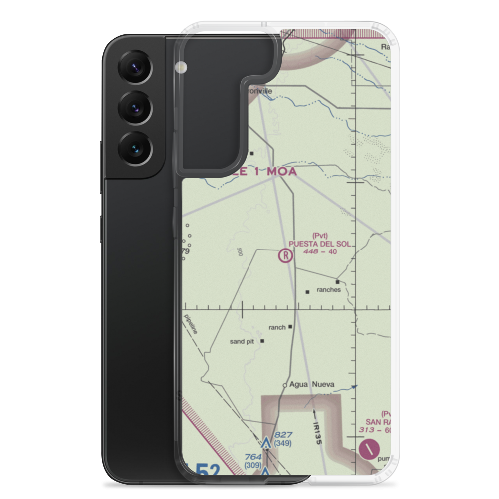 Puesta del Sol Airport (TA44) VFR Sectional Samsung Case Samsung Galaxy S22 Plus model shown