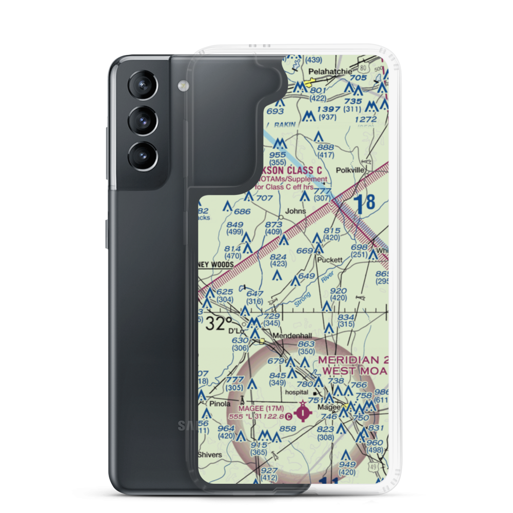 Puff Airpark (2MS7) VFR Sectional Samsung Case Samsung Galaxy S21 model shown