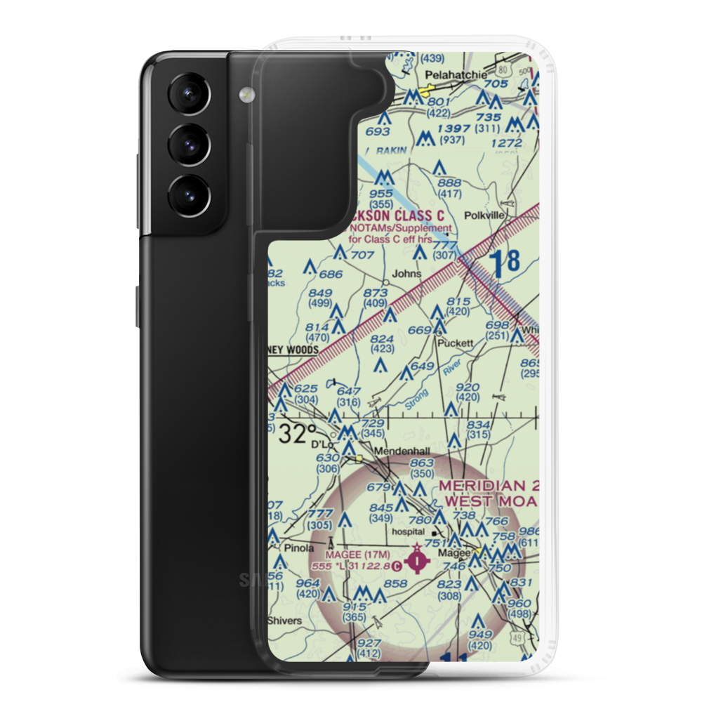 Puff Airpark (2MS7) VFR Sectional Samsung Case Samsung Galaxy S21 Plus model shown