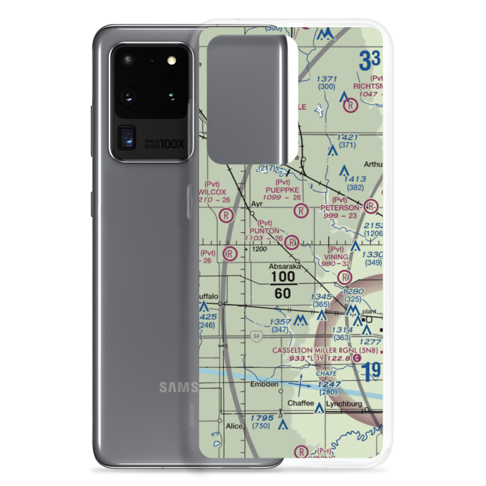 Punton Private Airport (ND07) VFR Sectional Samsung Case Samsung Galaxy S20 Ultra model shown