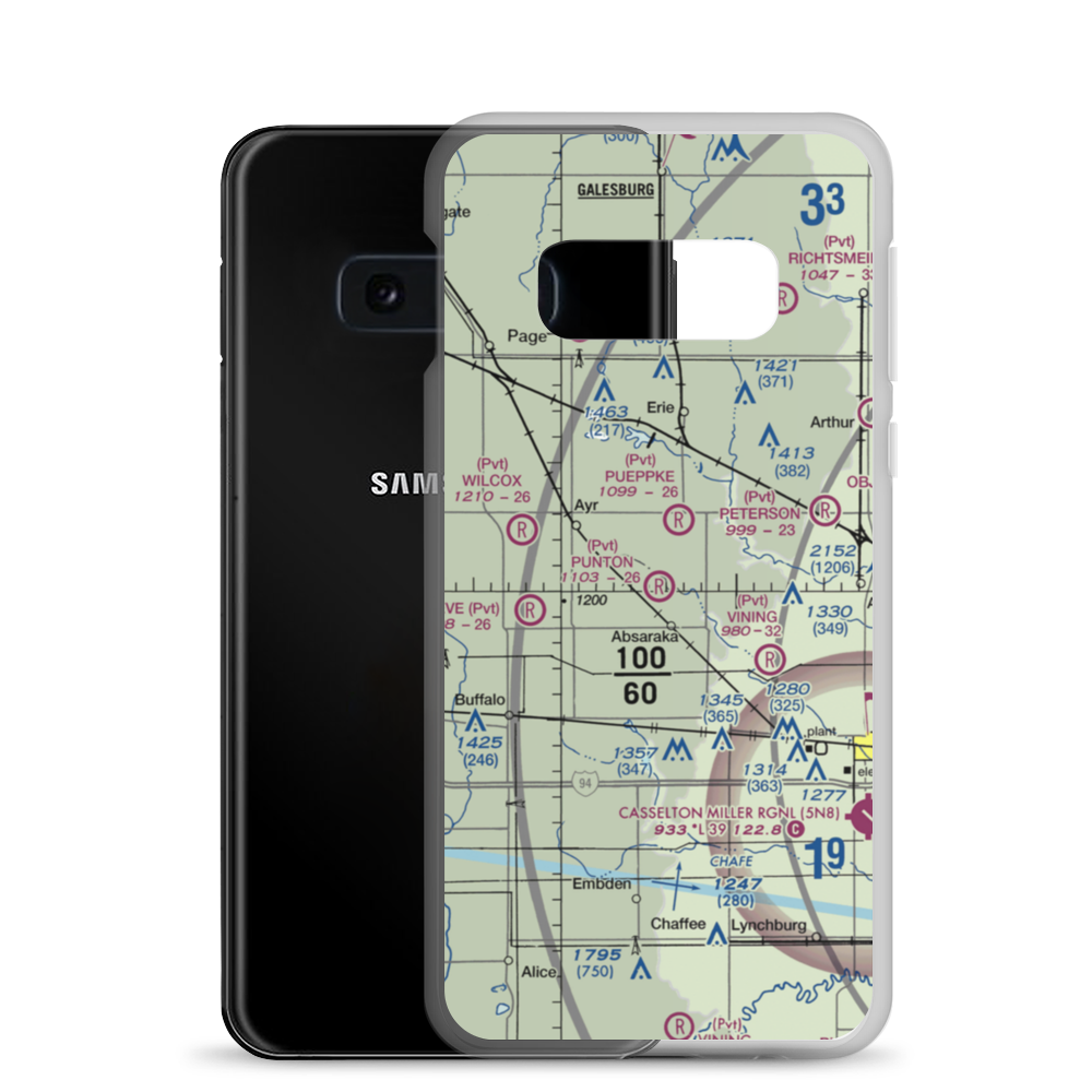 Punton Private Airport (ND07) VFR Sectional Samsung Case Samsung Galaxy S10e model shown