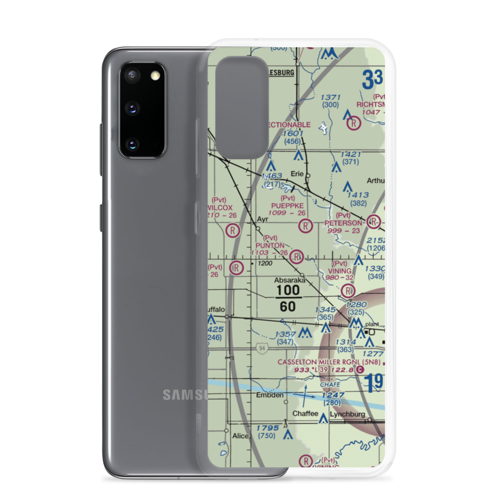 Punton Private Airport (ND07) VFR Sectional Samsung Case Samsung Galaxy S20 model shown