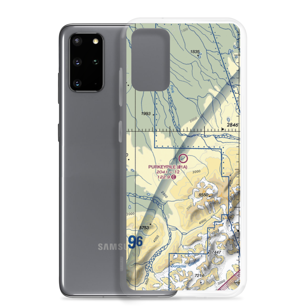 Purkeypile Airport (01A) VFR Sectional Samsung Case Samsung Galaxy S20 Plus model shown