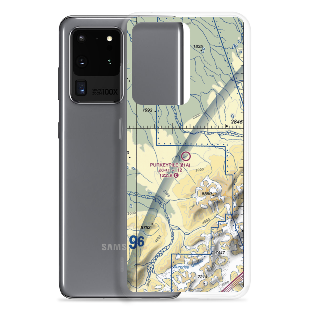 Purkeypile Airport (01A) VFR Sectional Samsung Case Samsung Galaxy S20 Ultra model shown