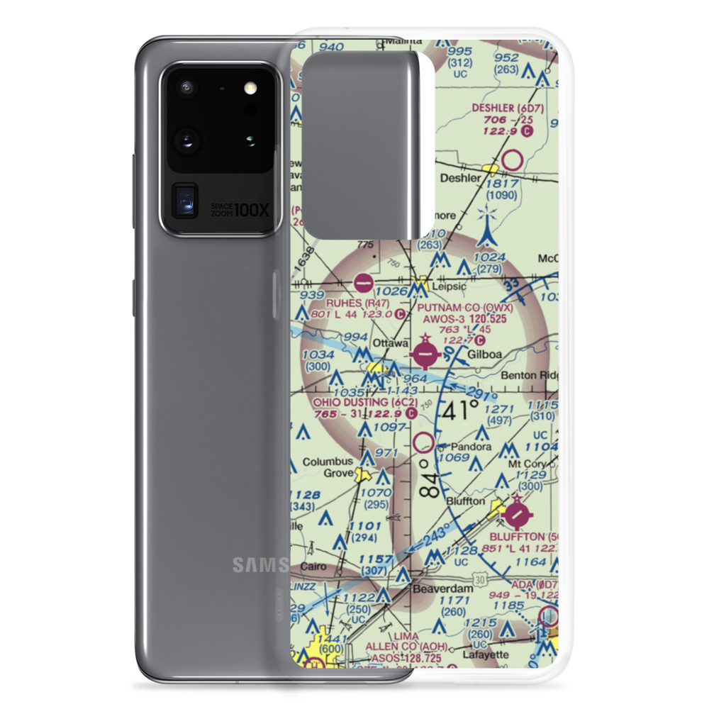 Putnam County Airport (OWX) VFR Sectional Samsung Case Samsung Galaxy S20 Ultra model shown