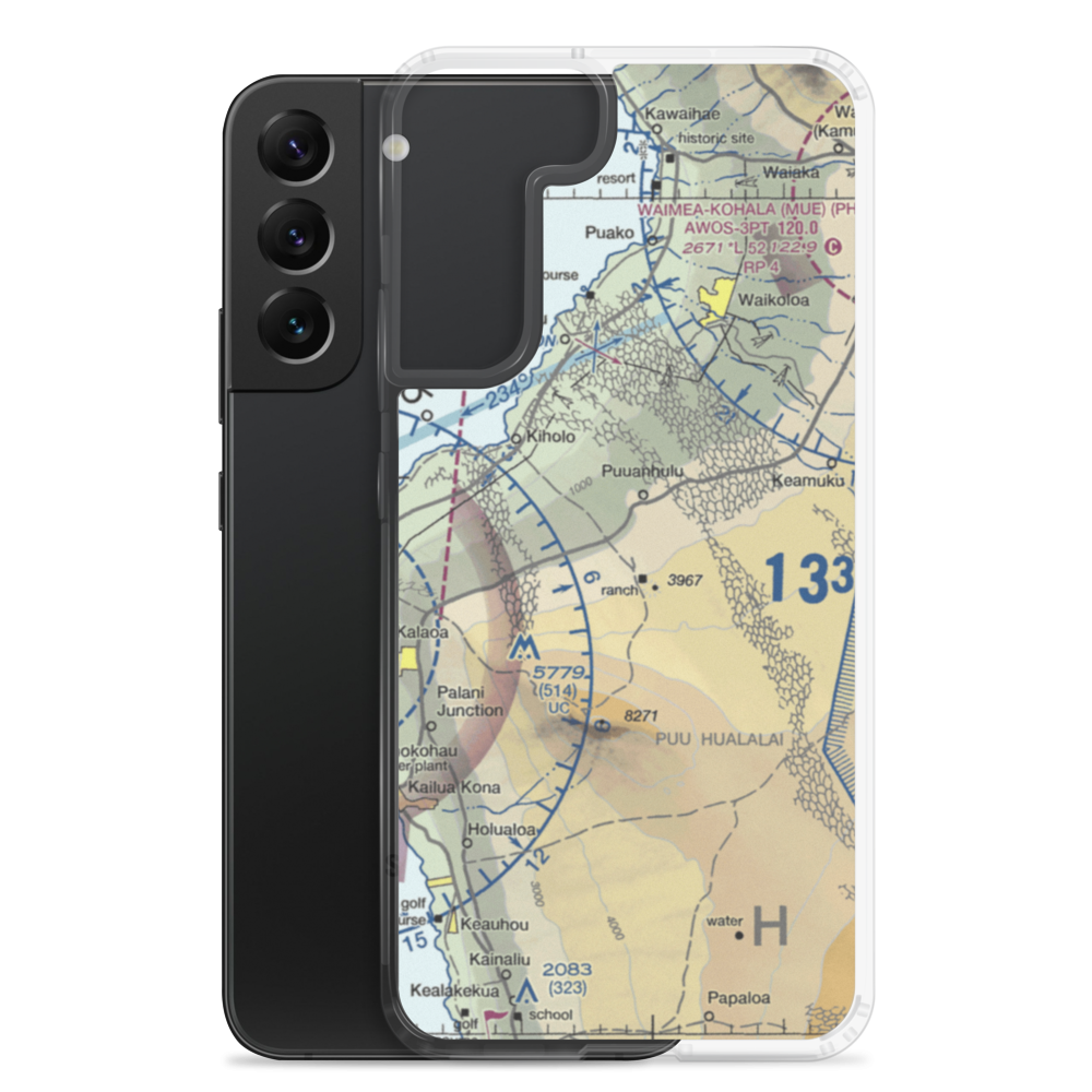 Puu Waa Waa Ranch Airport (HI13) VFR Sectional Samsung Case Samsung Galaxy S22 Plus model shown