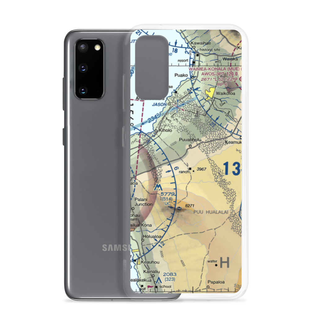 Puu Waa Waa Ranch Airport (HI13) VFR Sectional Samsung Case Samsung Galaxy S20 model shown