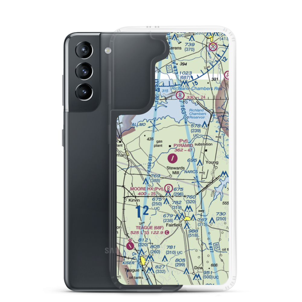 Pyramid Ranch Airport (2TA6) VFR Sectional Samsung Case Samsung Galaxy S21 model shown