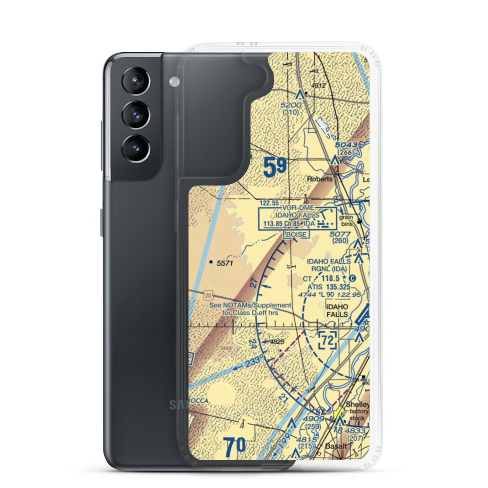 Q.B. One Airport (ID50) VFR Sectional Samsung Case Samsung Galaxy S21 model shown