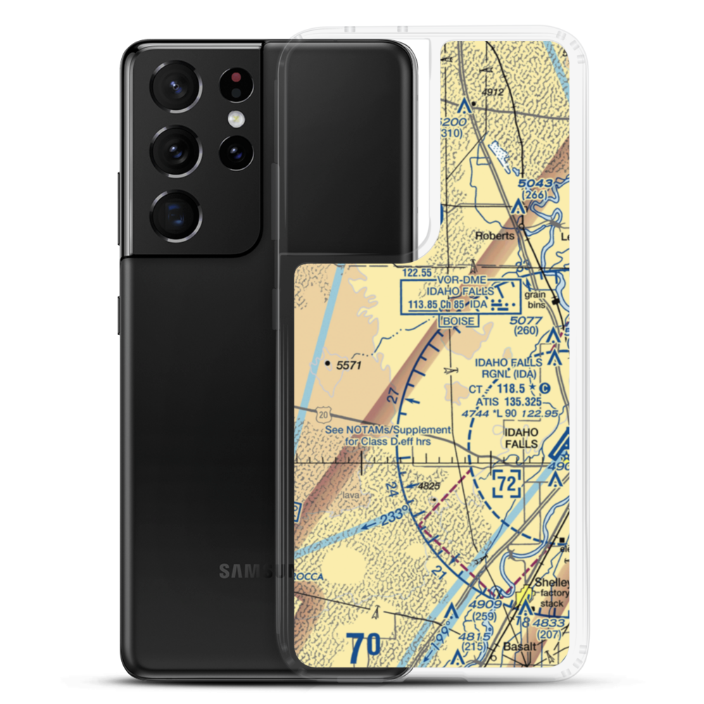 Q.B. One Airport (ID50) VFR Sectional Samsung Case Samsung Galaxy S21 Ultra model shown